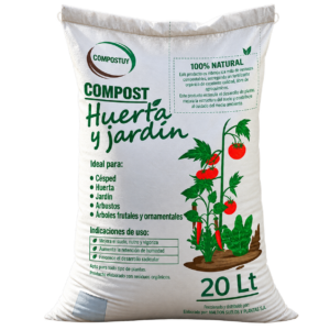 Tierra compost para huerta y jardín 20L